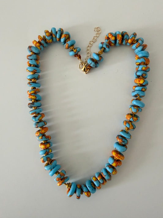Blue African Glass Bead